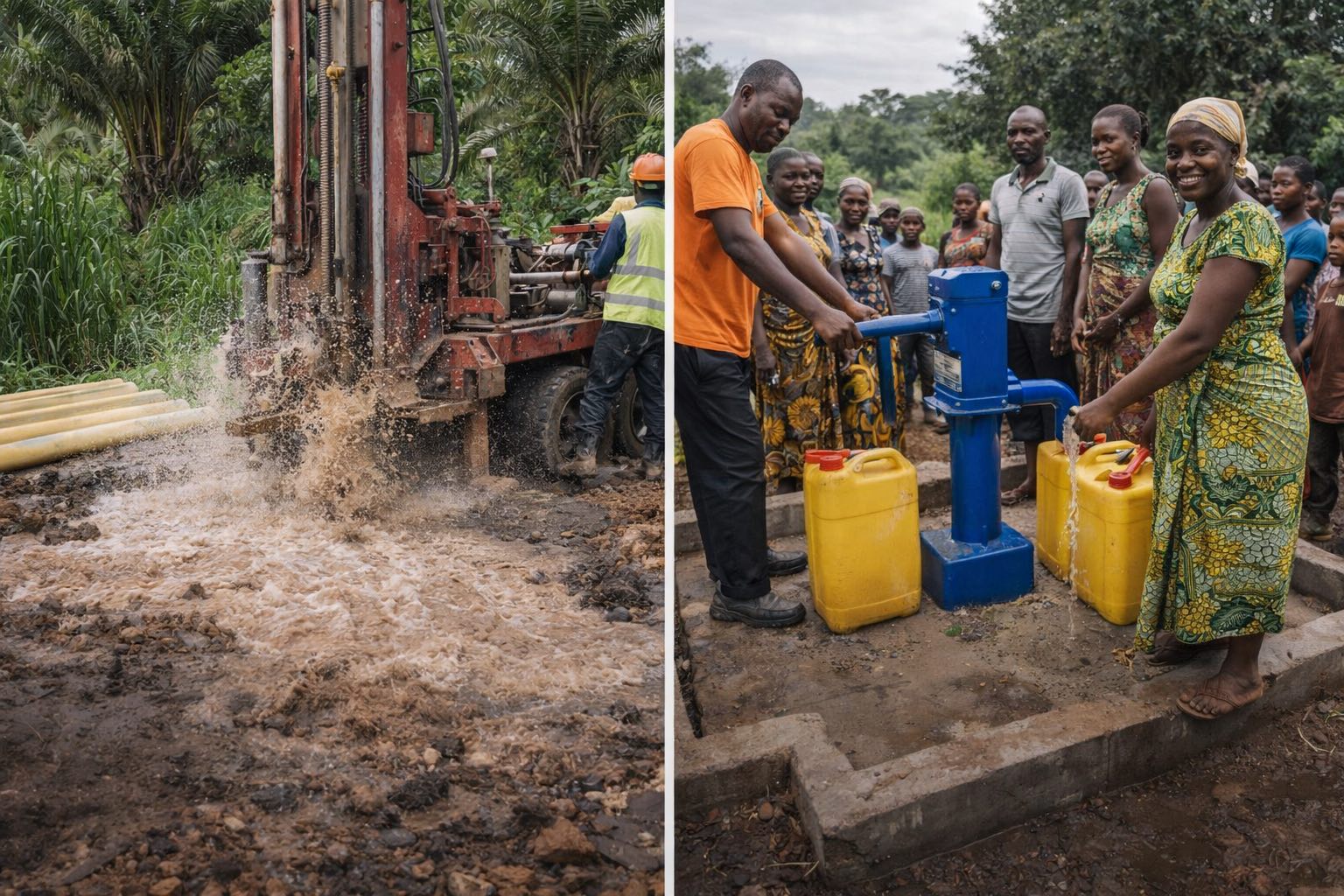 Zone du projet d'accès à l'eau potable à Tshitolo